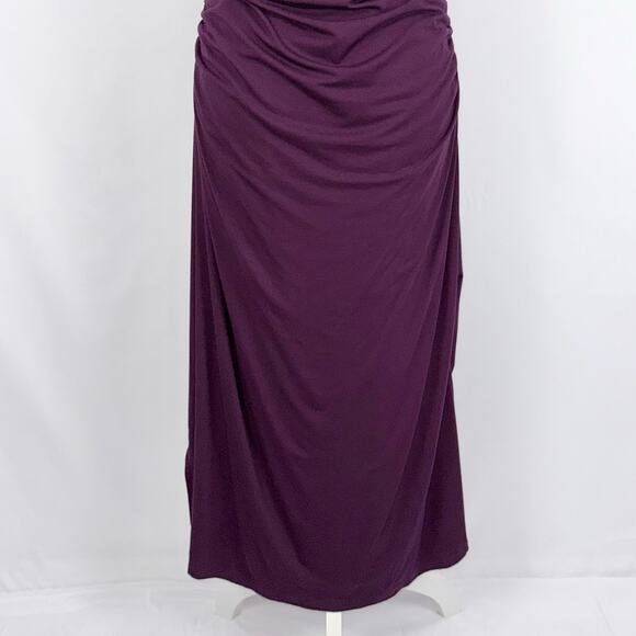 Naked Princess Women's Modal Ruched High Low Tank Dress Small Purple - Picture 8 of 14